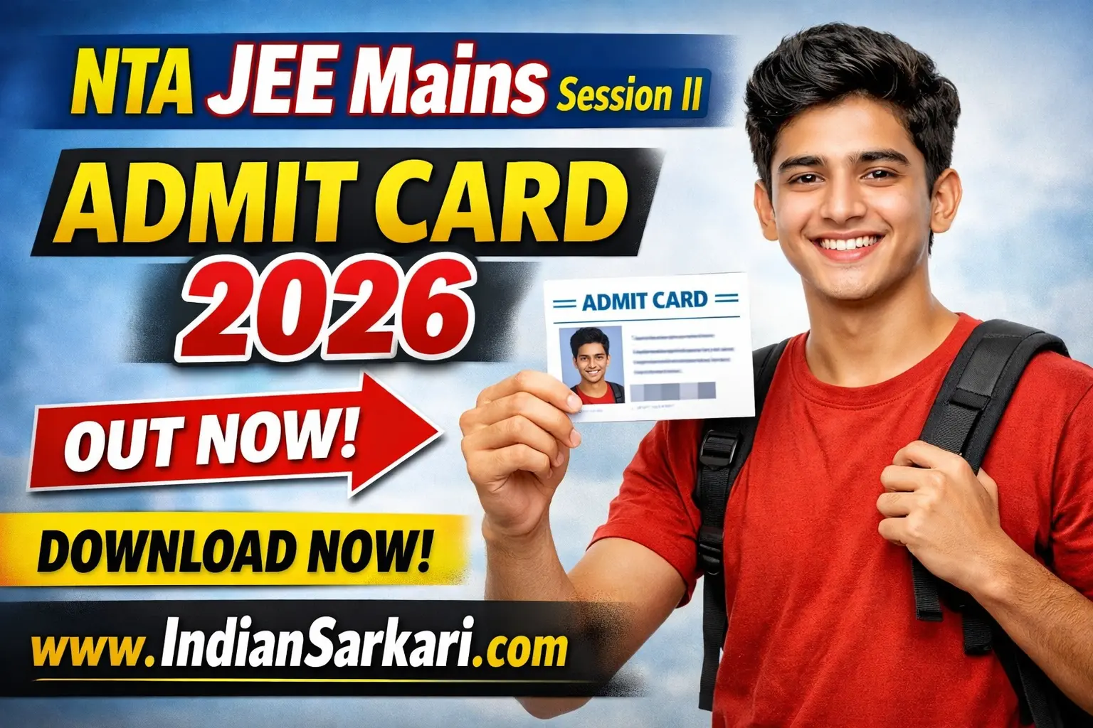 NTA JEE Mains Session II Admit Card 2026