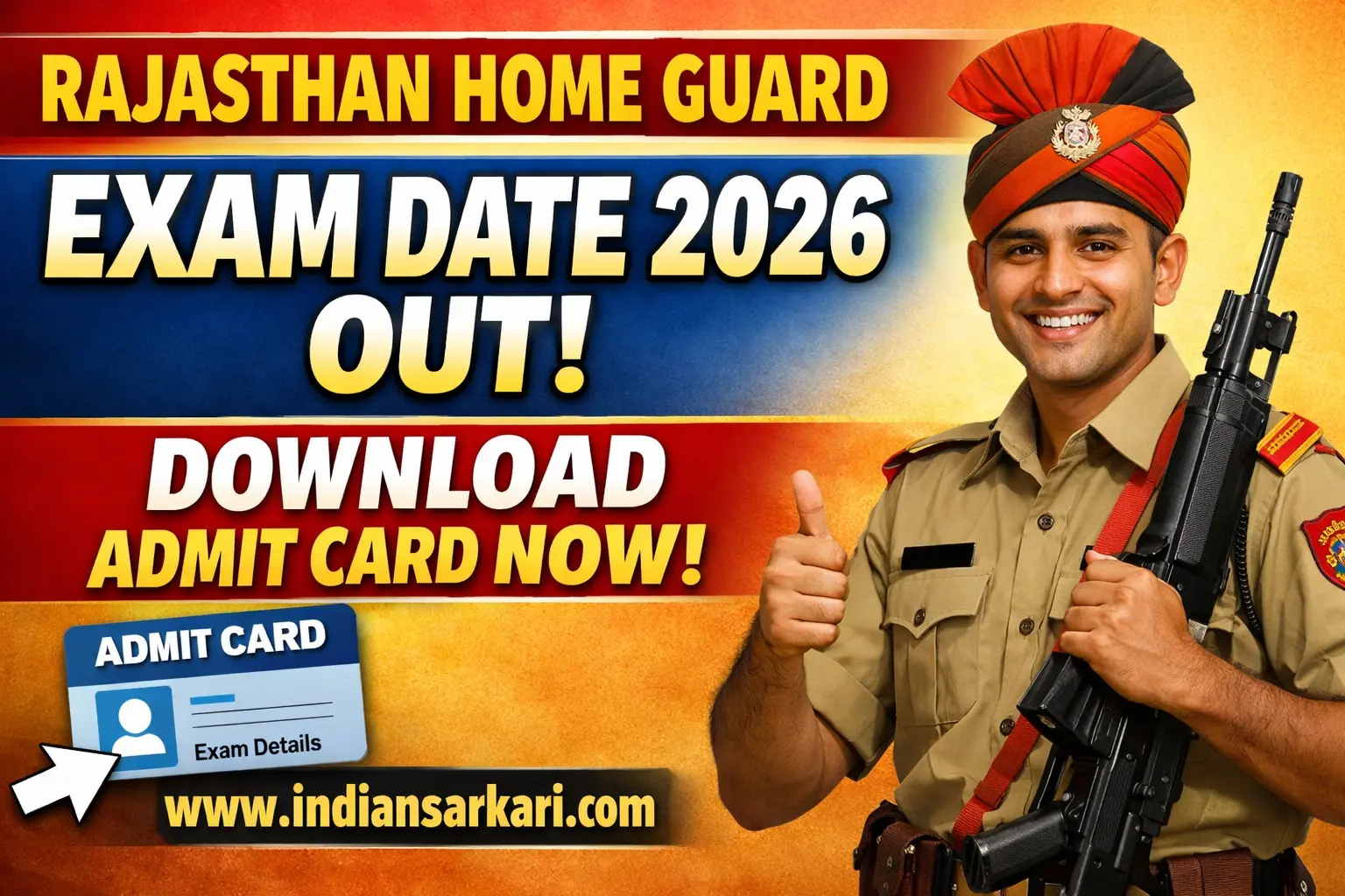 Rajasthan Home Guard Exam Date 2026