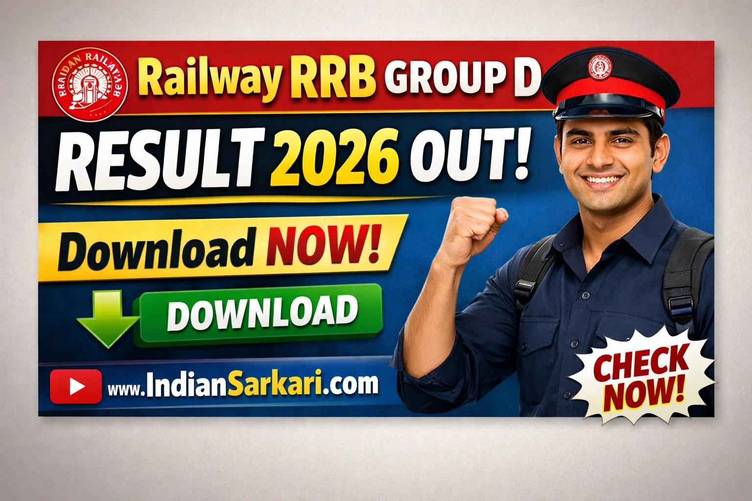 Railway RRB Group D Result 2026