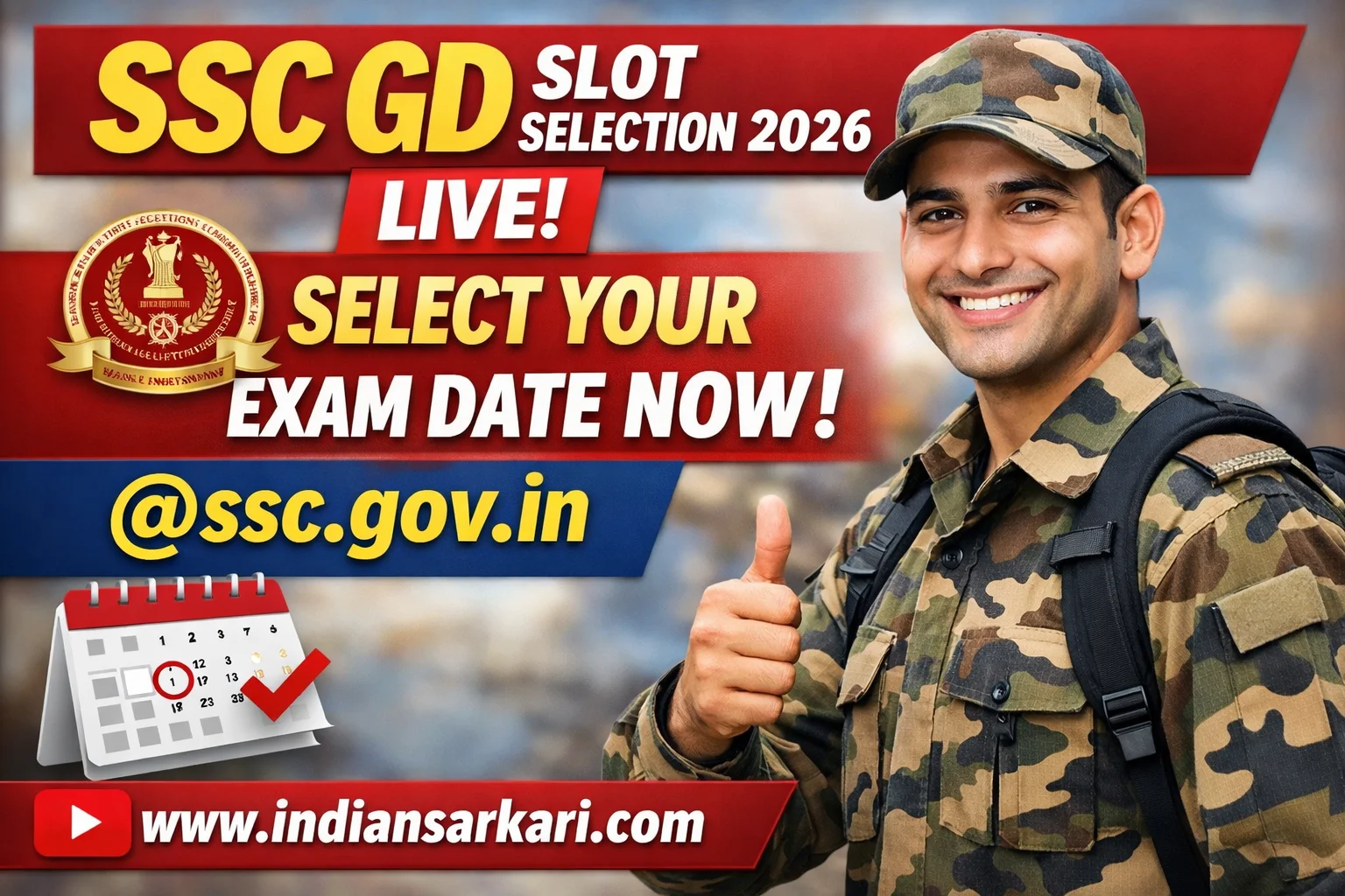 SSC GD Slot Selection 2026