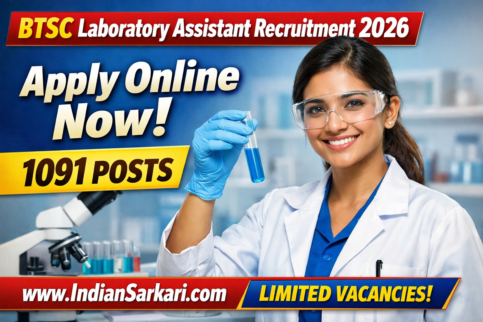 BTSC Laboratory Assistant Recruitment 2026