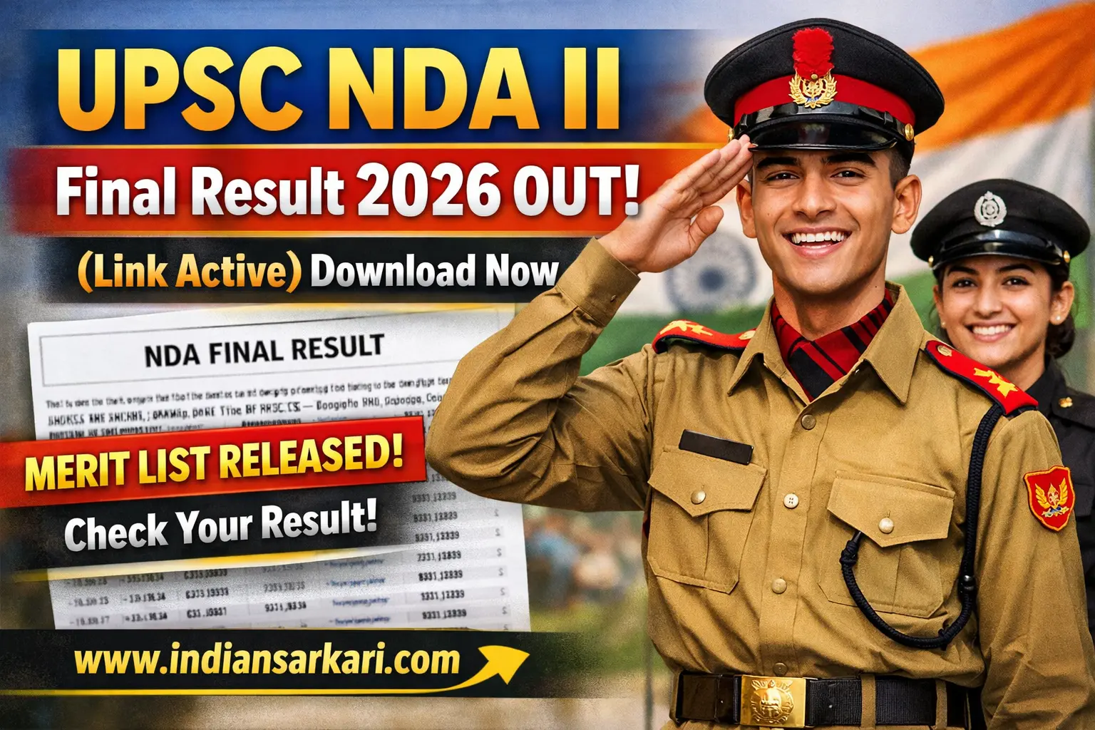 UPSC NDA II Final Result 2026