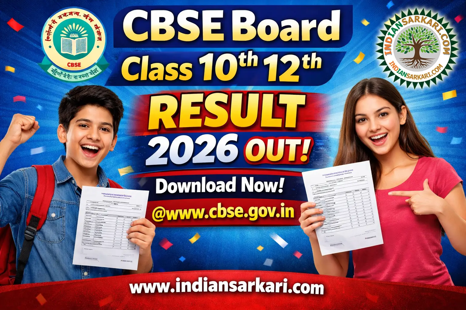 CBSE Board Class 10th 12th Result 2026