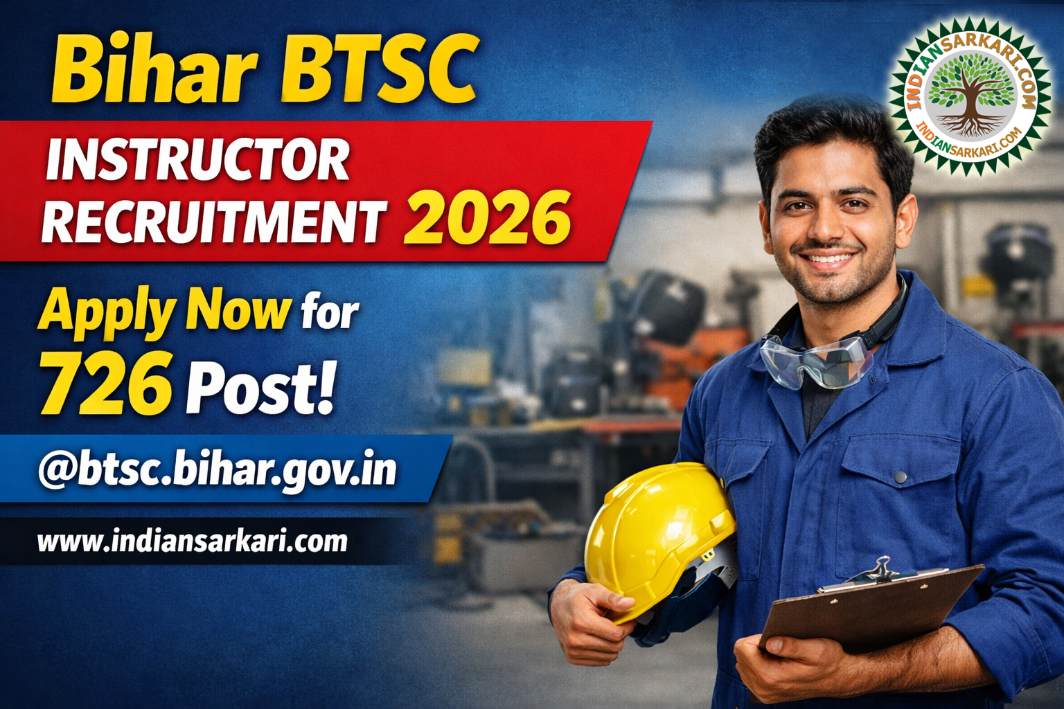 Bihar BTSC Instructor Recruitment 2026