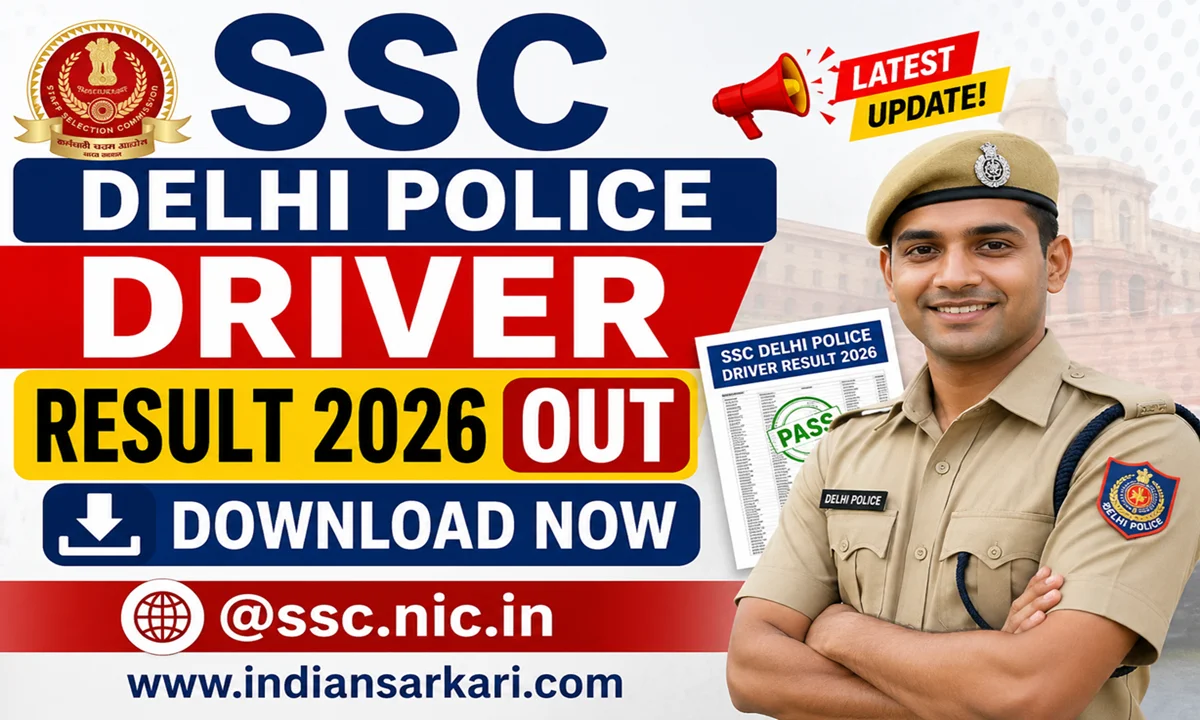 SSC Delhi Police Driver Result 2026