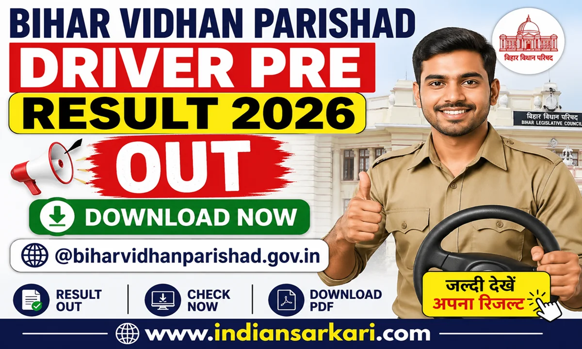 Bihar Vidhan Parishad Driver Pre Result 2026