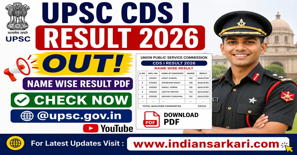 UPSC CDS I Result 2026