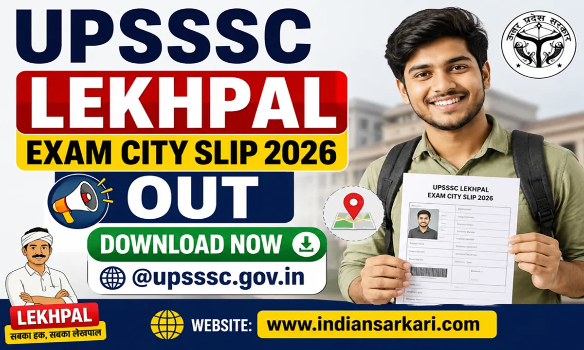 UPSSSC Lekhpal Exam City Slip 2026