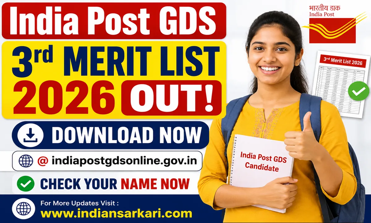 India Post GDS 3rd Merit List 2026