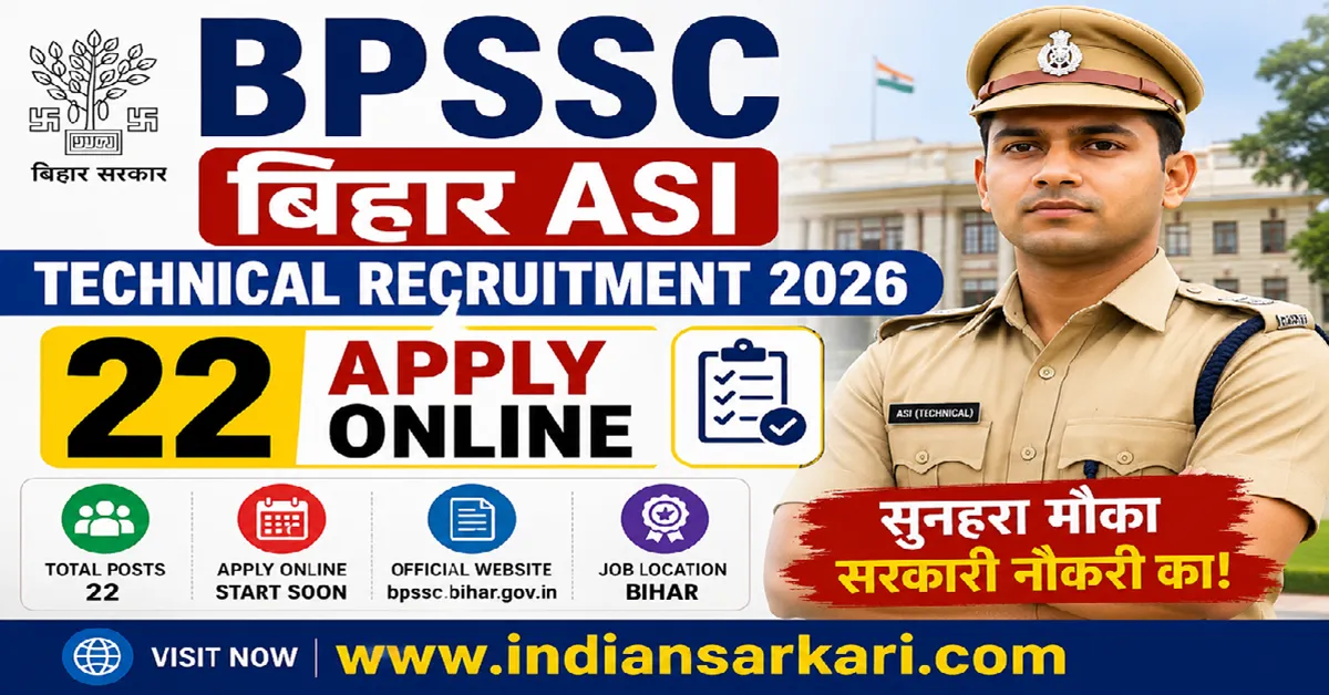 BPSSC Bihar ASI Technical Recruitment 2026