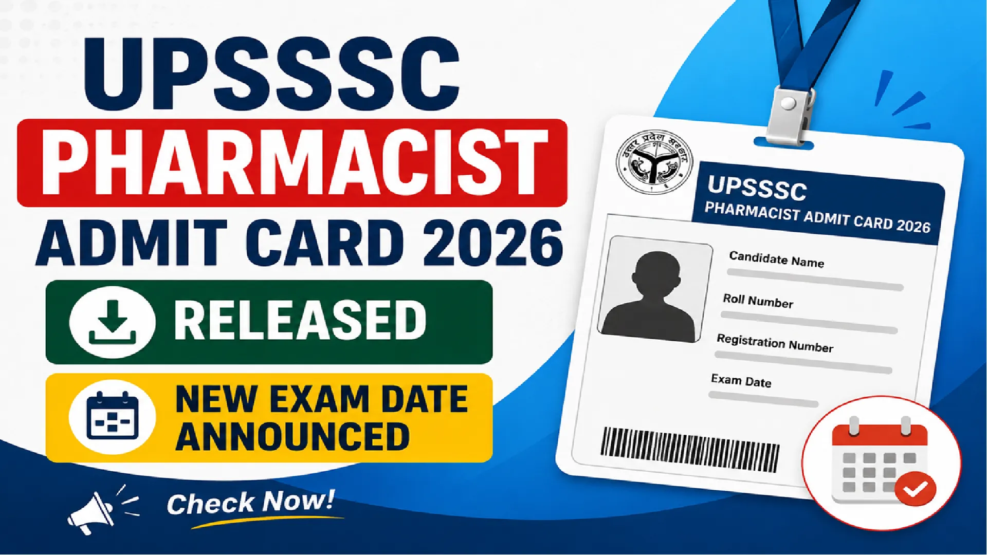 UPSSSC Pharmacist Admit Card 2026