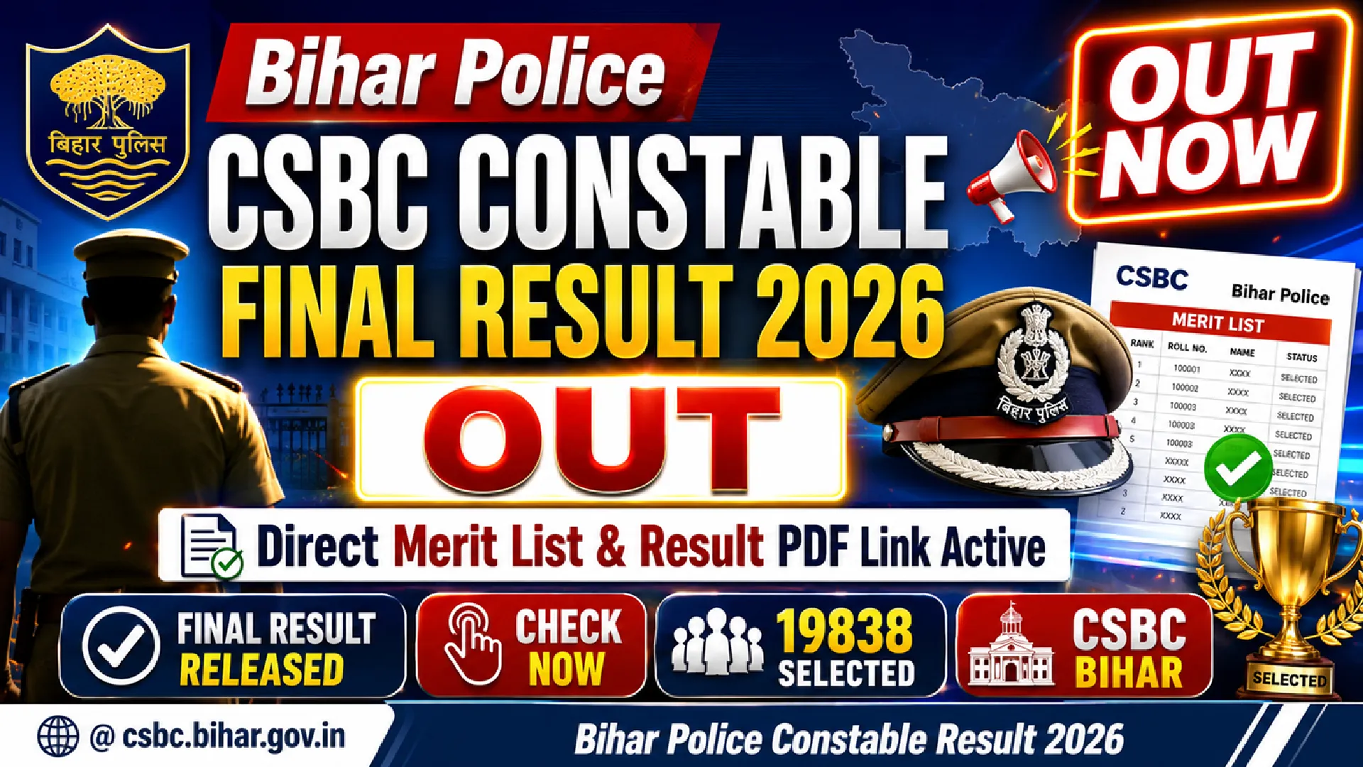 Bihar Police CSBC Constable Final Result 2026