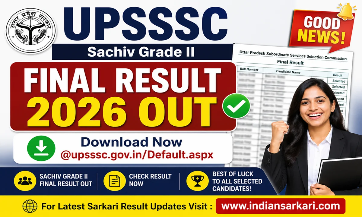 UPSSSC Sachiv Grade II Final Result 2026