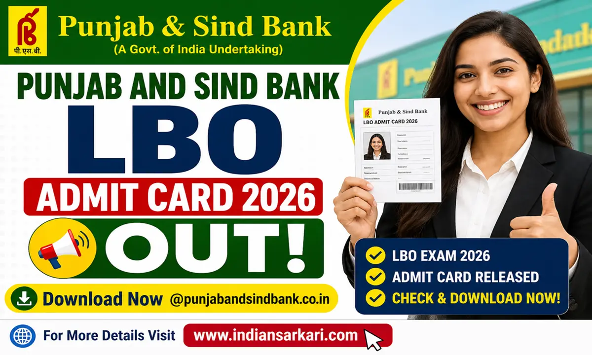 Punjab and Sind Bank LBO Admit Card 2026