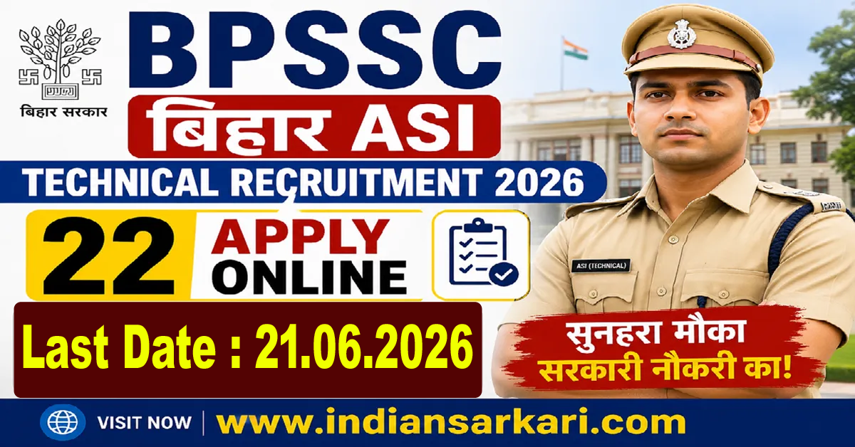 BPSSC Bihar ASI Technical Recruitment 2026