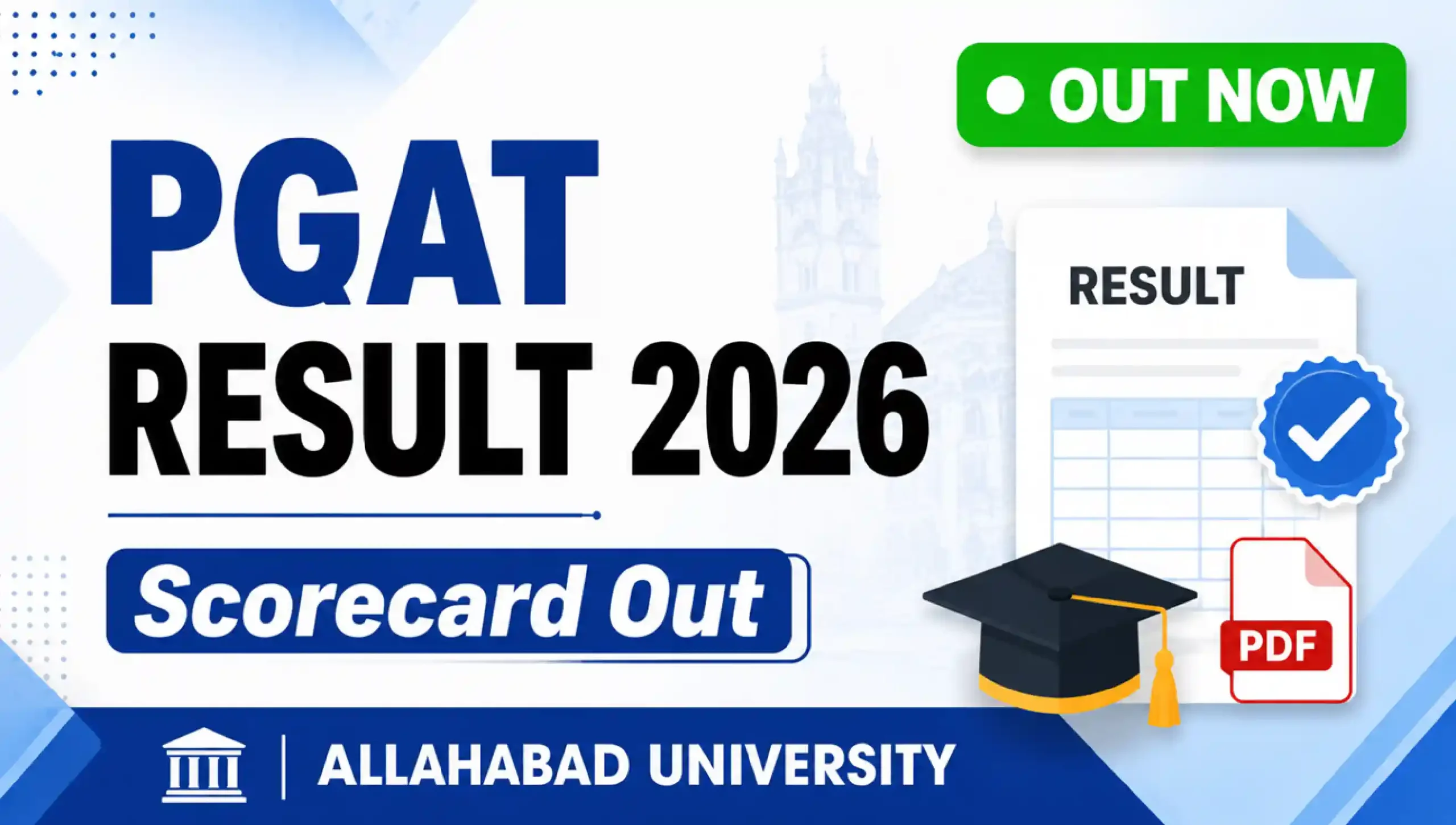 Allahabad University PGAT Result 2026