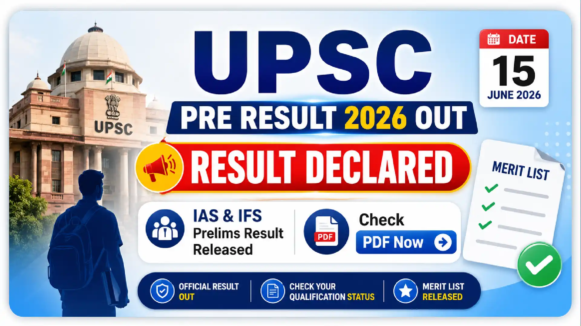 UPSC Prelims Result 2026