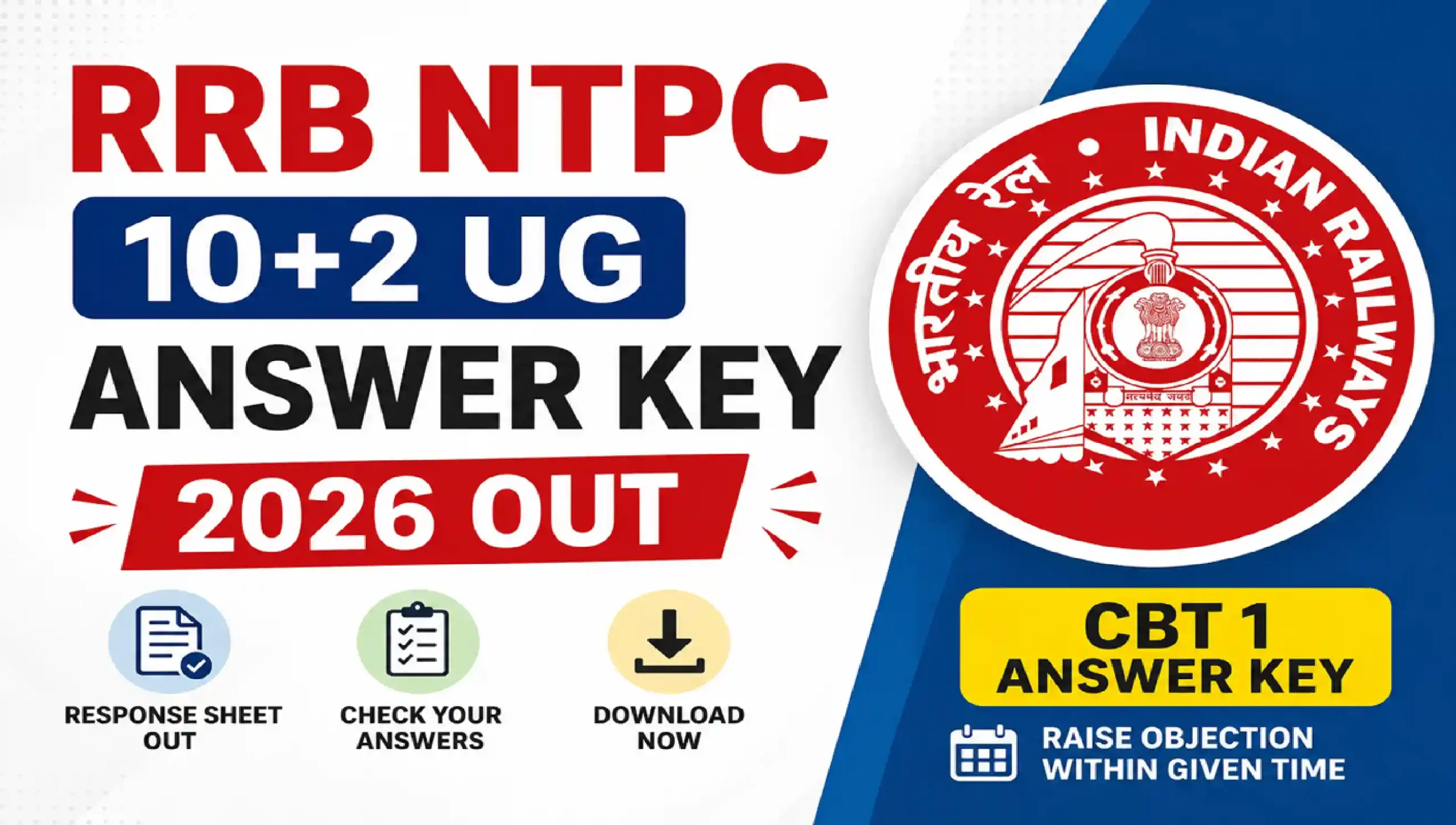 RRB NTPC 10+2 UG Answer Key 2026