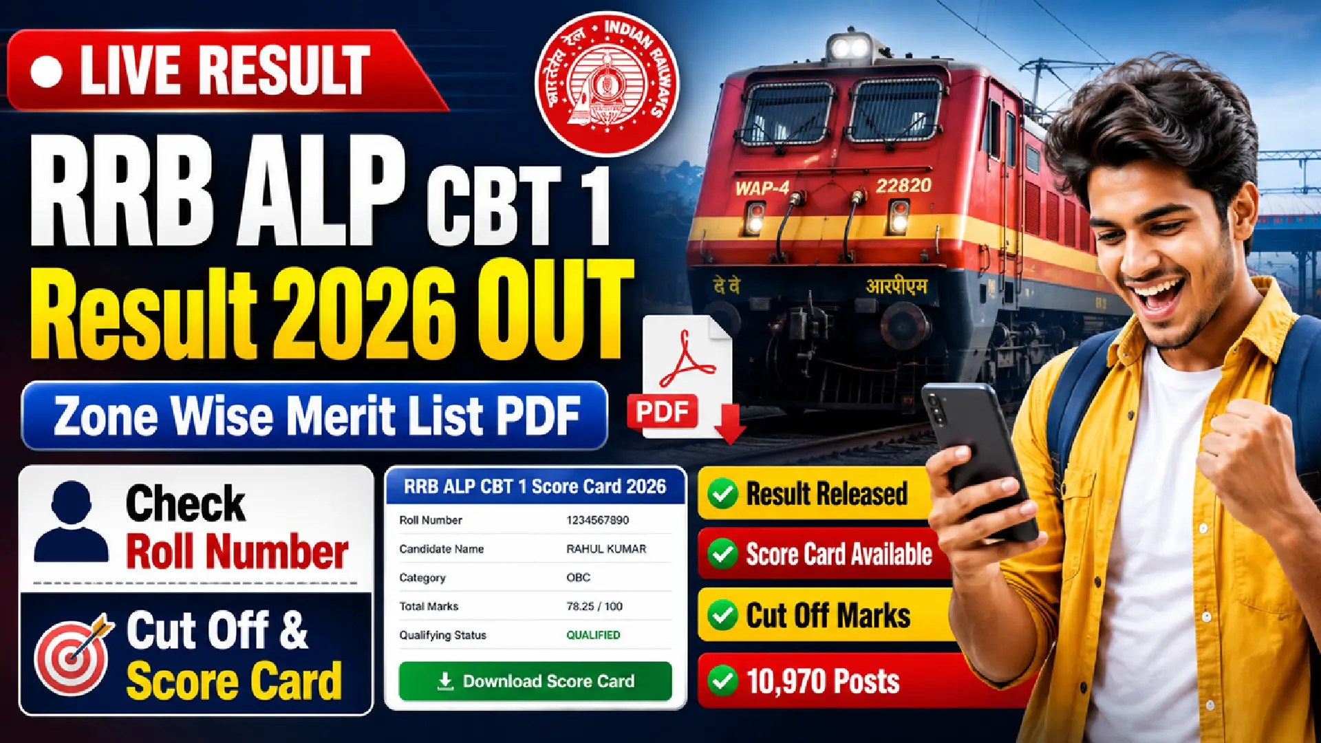 RRB ALP CBT 1 Result 2026