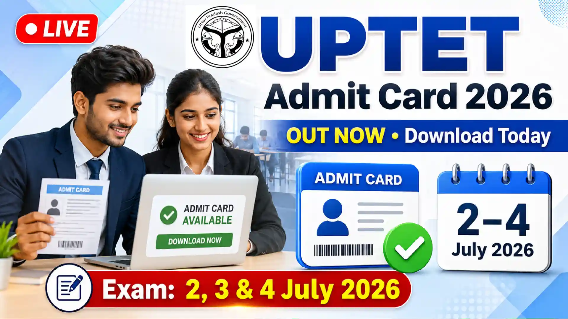 UPTET Admit Card 2026