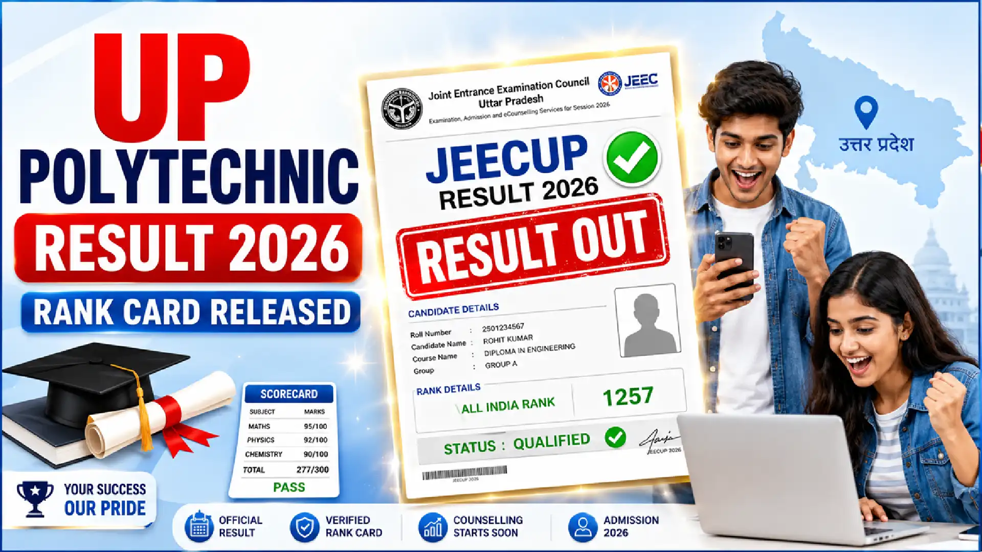 UP Polytechnic JEECUP Result 2026