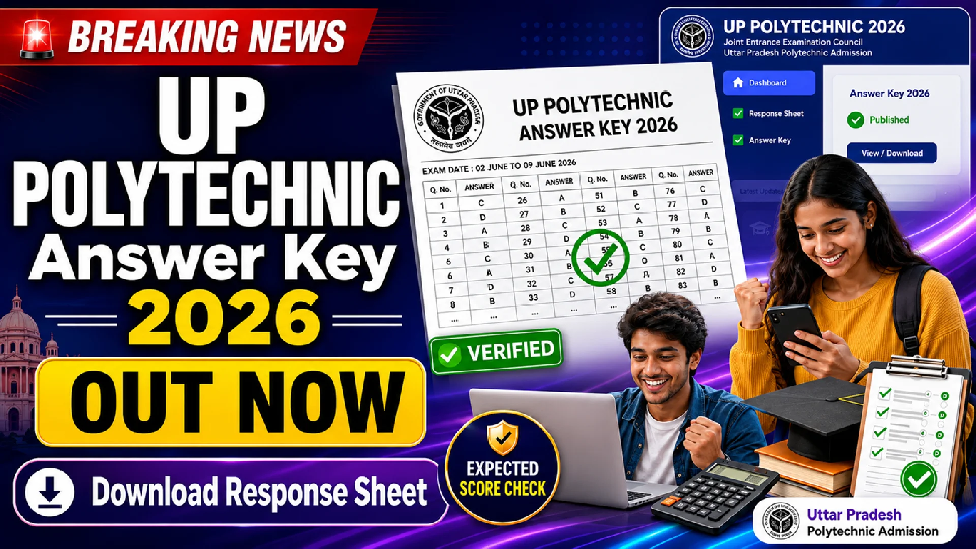 UP Polytechnic JEECUP Answer Key 2026