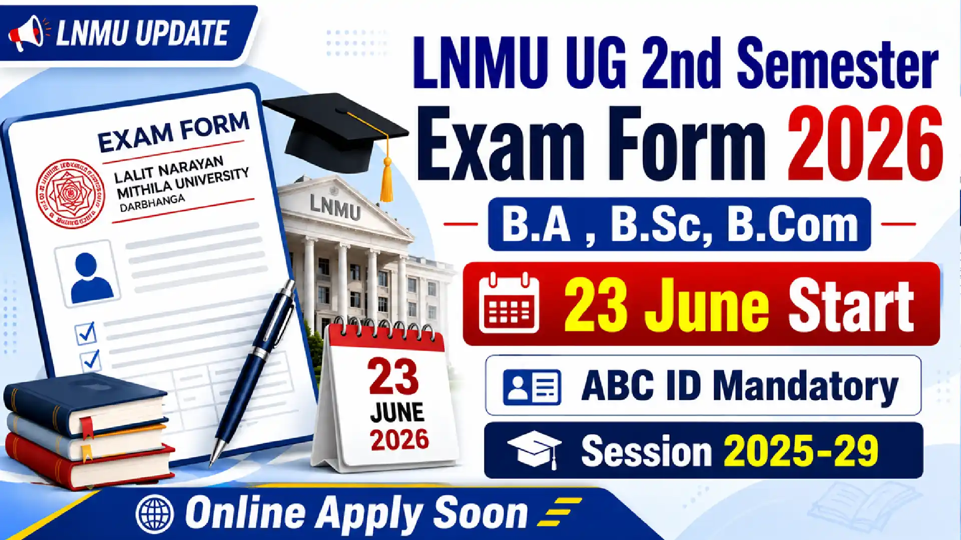 LNMU UG 2nd Semester Exam Form 2026