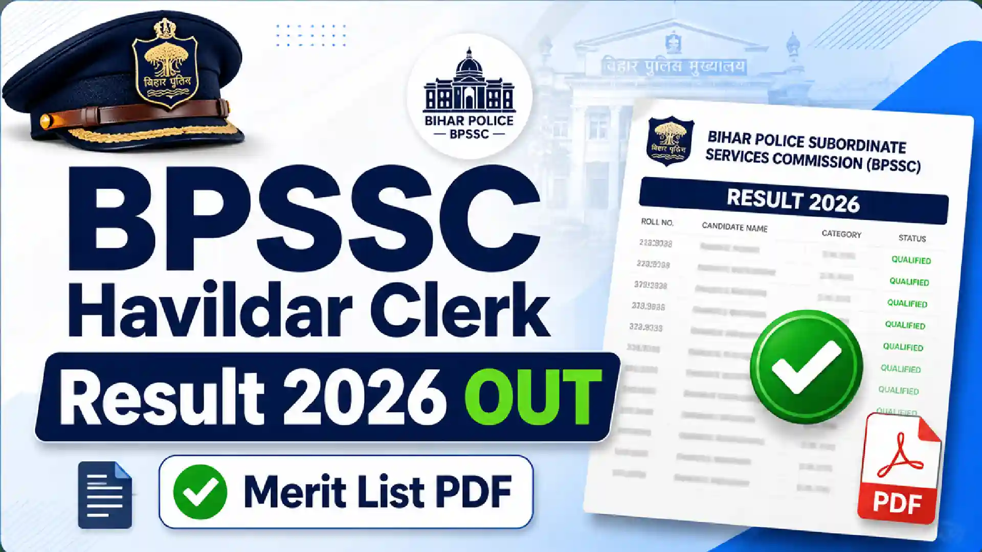 Bihar Police BPSSC Havildar Clerk Result 2026