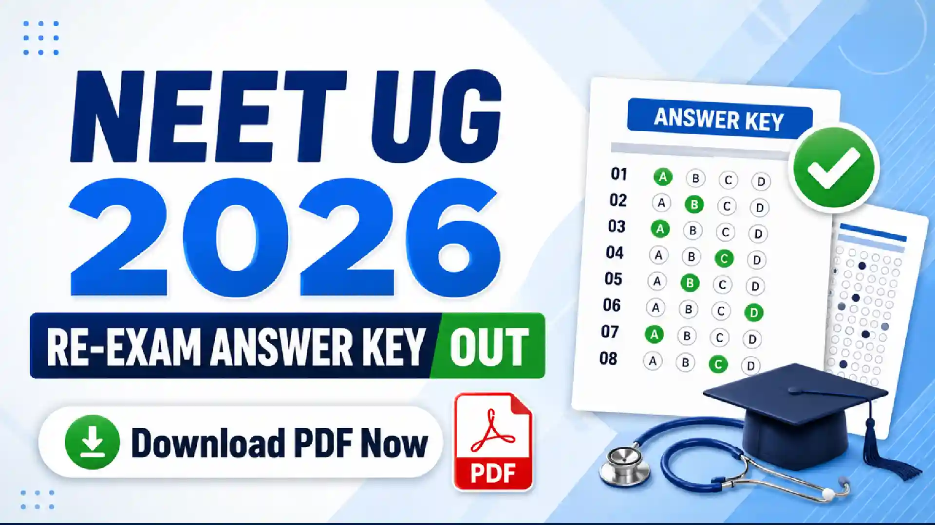 NTA NEET UG Re-Exam Answer Key 2026