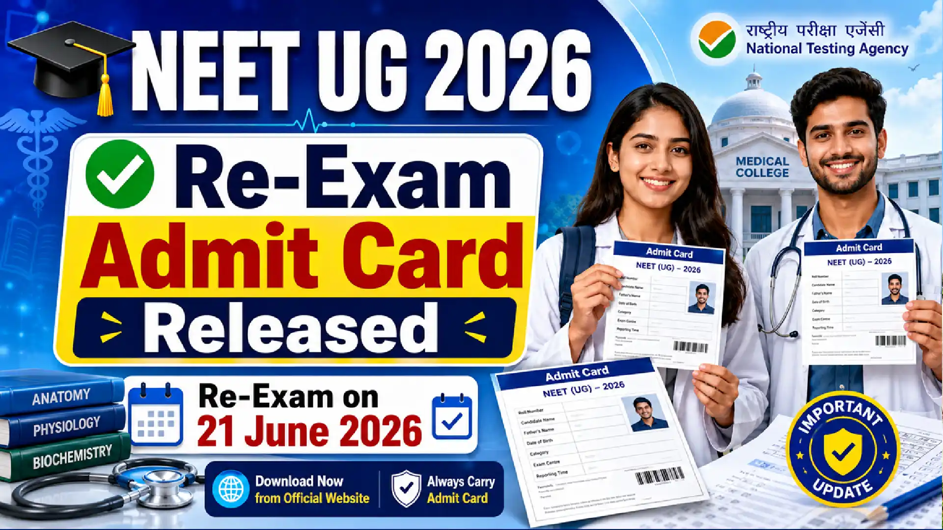 NEET UG 2026 Re-Exam Admit Card