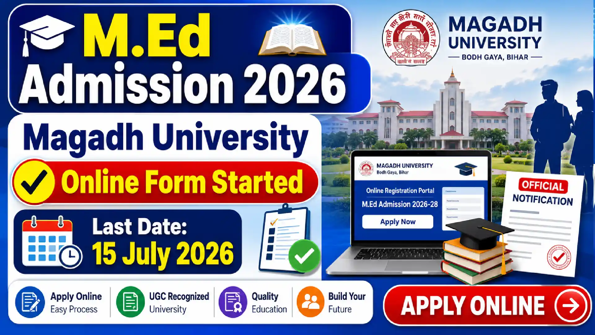 Magadh University M.Ed Admission 2026-28