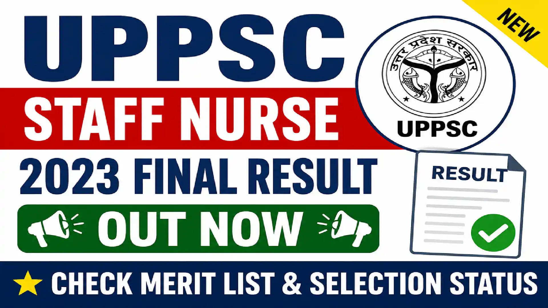 UPPSC Staff Nurse Final Result 2023