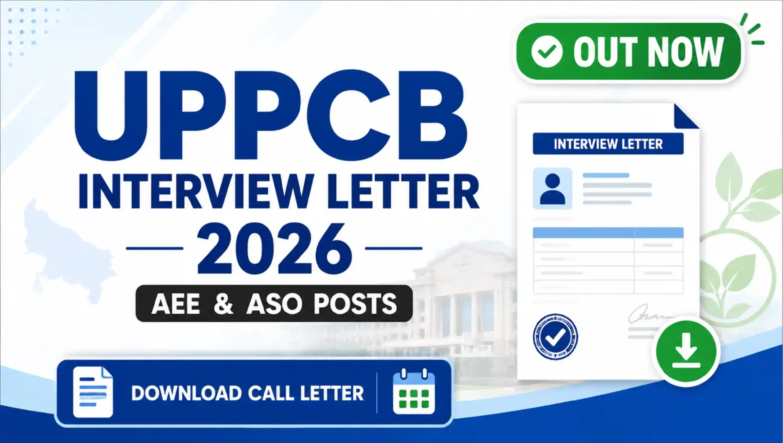 UPPCB AEE & ASO Interview Letter 2026