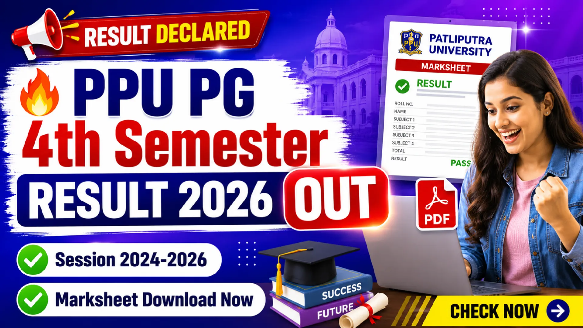 PPU PG 4th Semester Result 2026