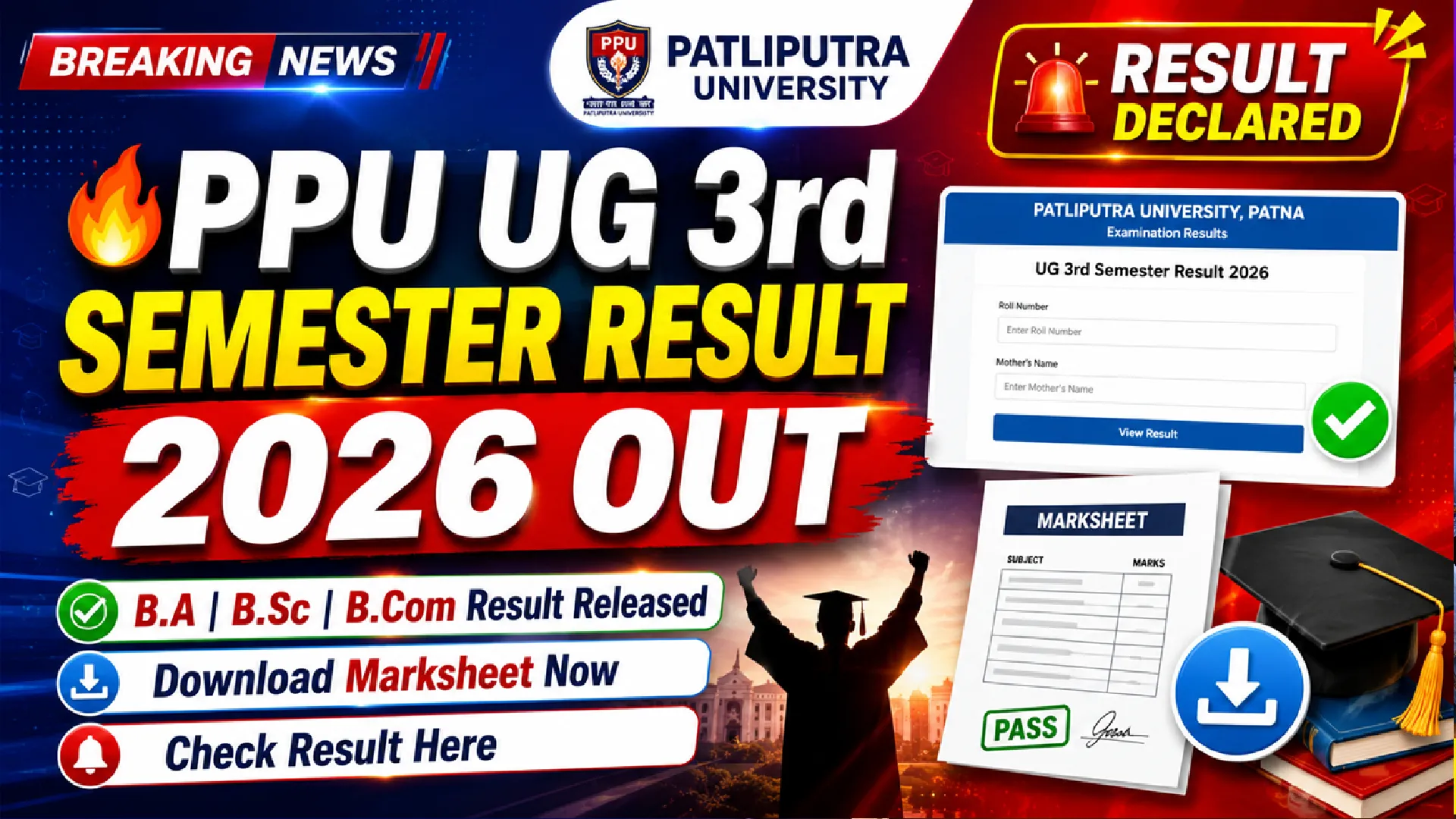 PPU UG 3rd Semester Result 2026
