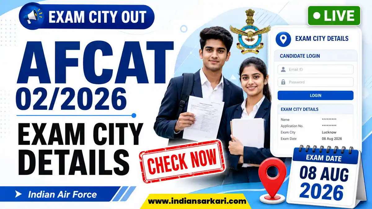AFCAT 02/2026 Exam City Slip