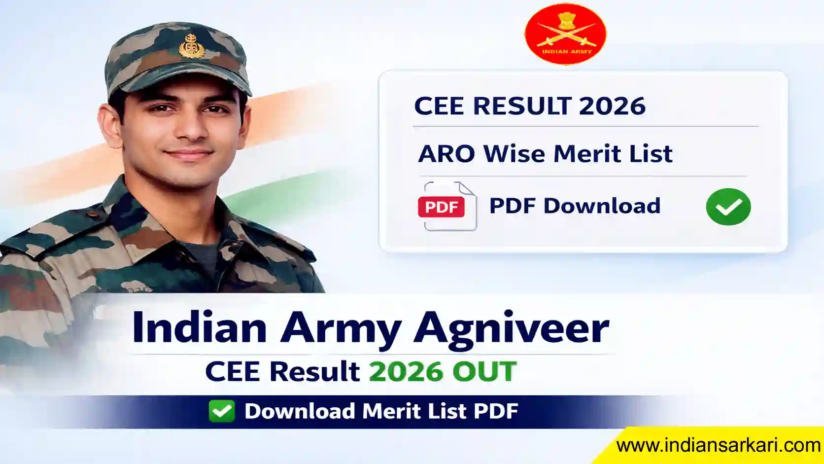 Indian Army Agniveer CEE Result 2026