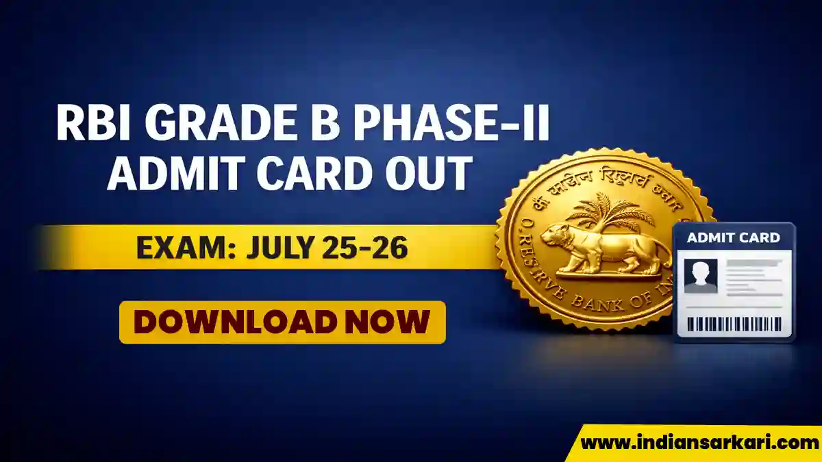 RBI Officer Grade-B Phase-II Admit Card 2026