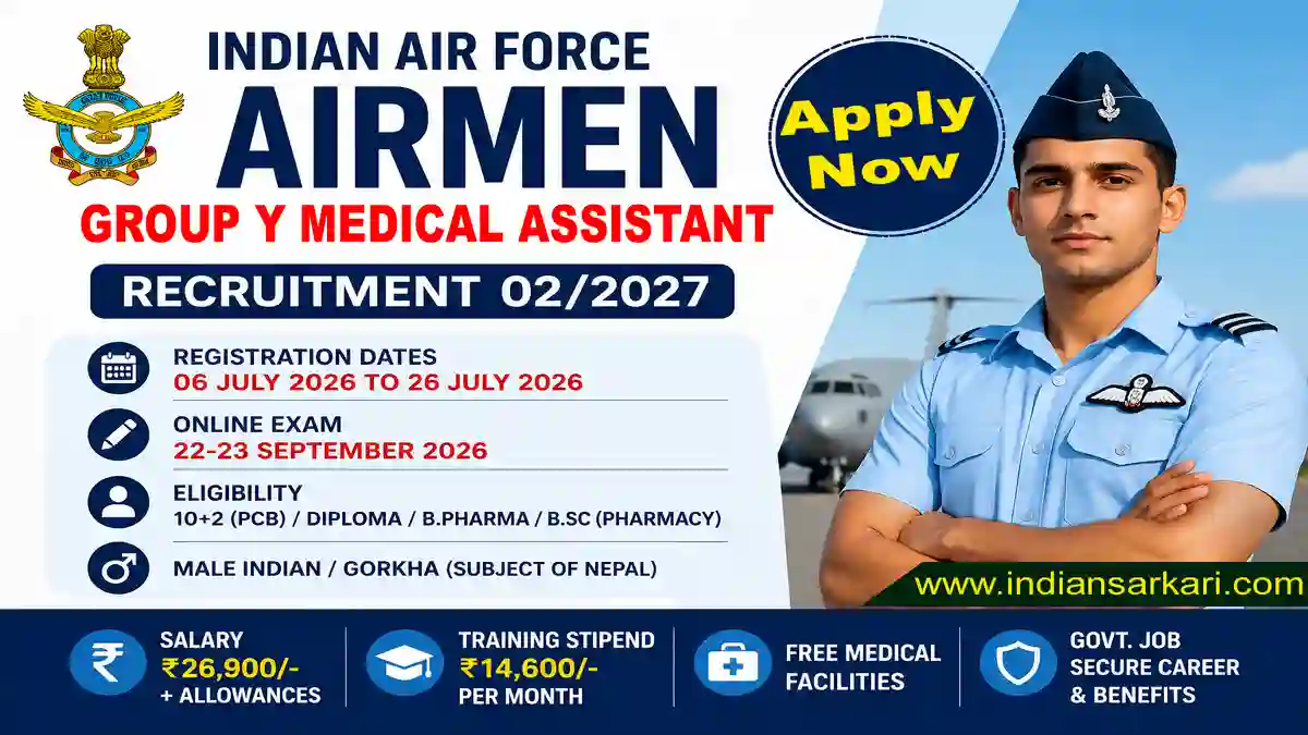 Indian Air Force Airmen Medical Assistant Recruitment 02/2027