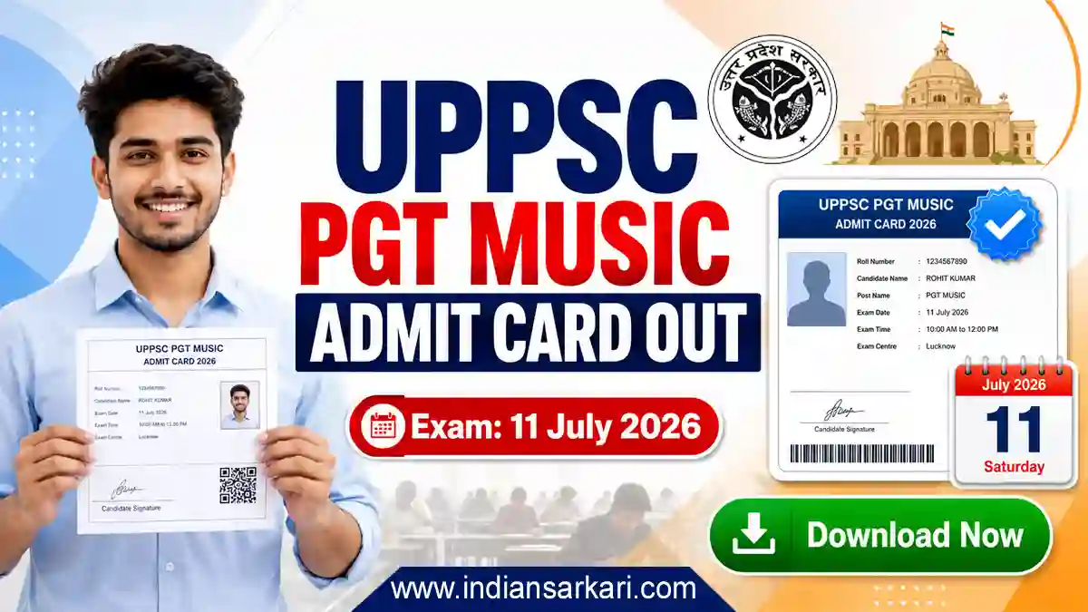 UPPSC PGT Music Admit Card 2026