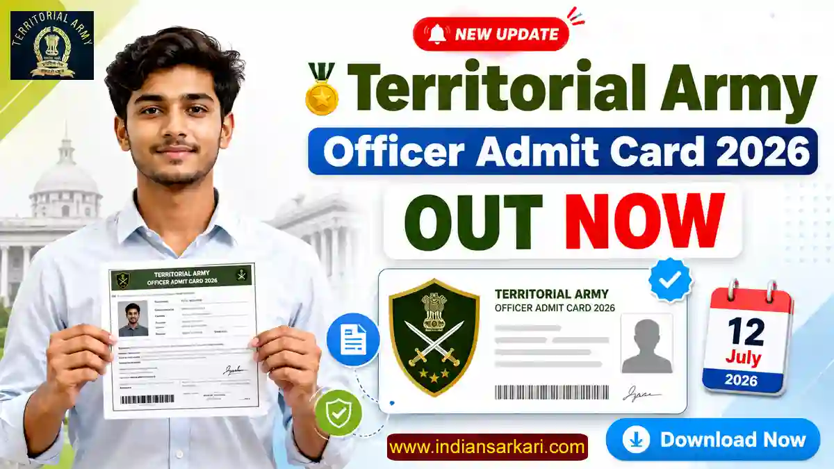 Territorial Army Officer Admit Card 2026