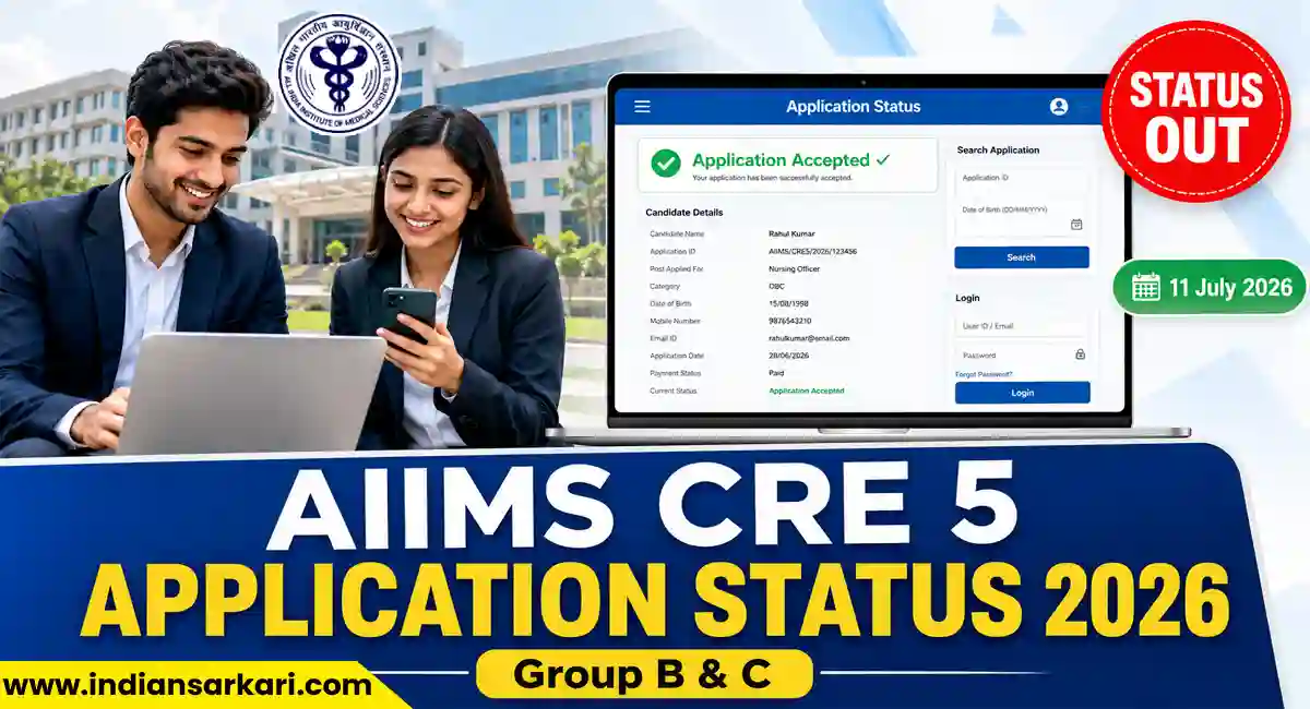 AIIMS CRE 5th Group B C Application Status 2026