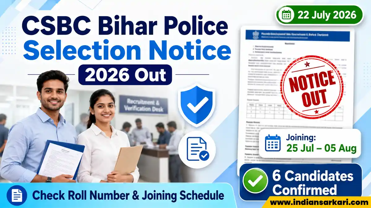 CSBC Bihar Police Provisional Selection 2026