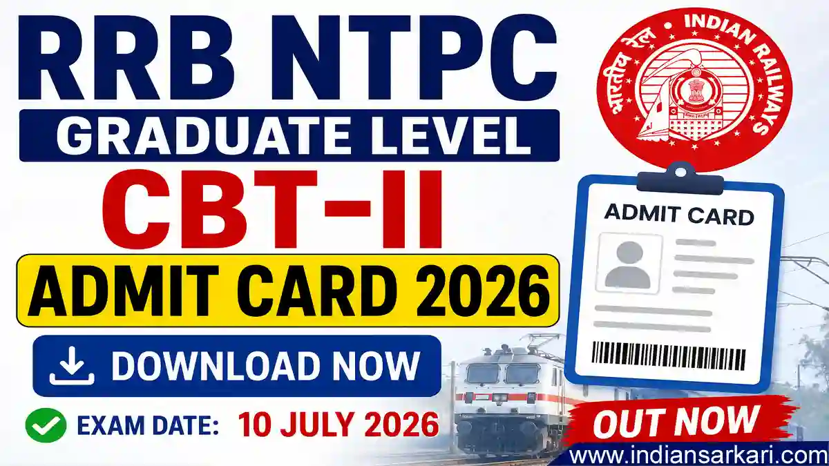 RRB NTPC Graduate Level CBT II Admit Card 2026