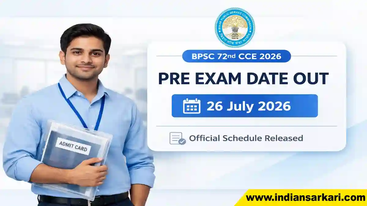 BPSC 72nd Pre Exam Date 2026