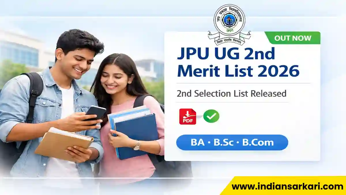 JPU UG 2nd Merit List 2026