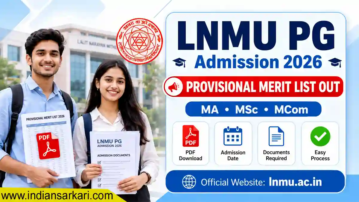LNMU PG Provisional Merit List 2026