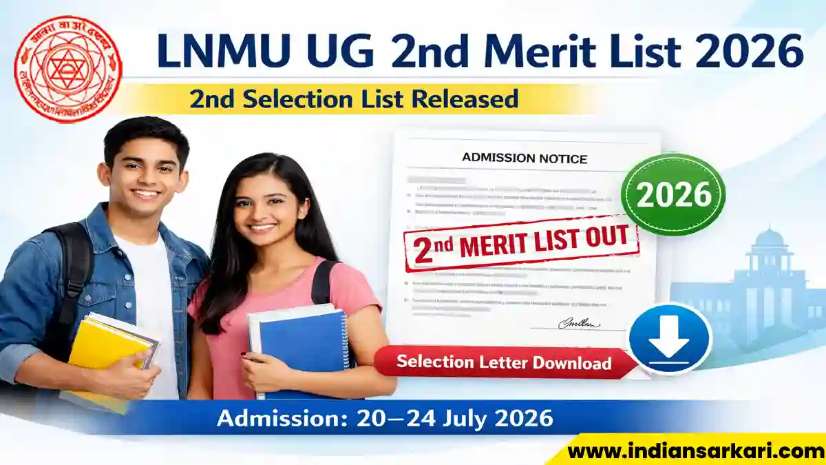 LNMU UG 2nd Merit List 2026
