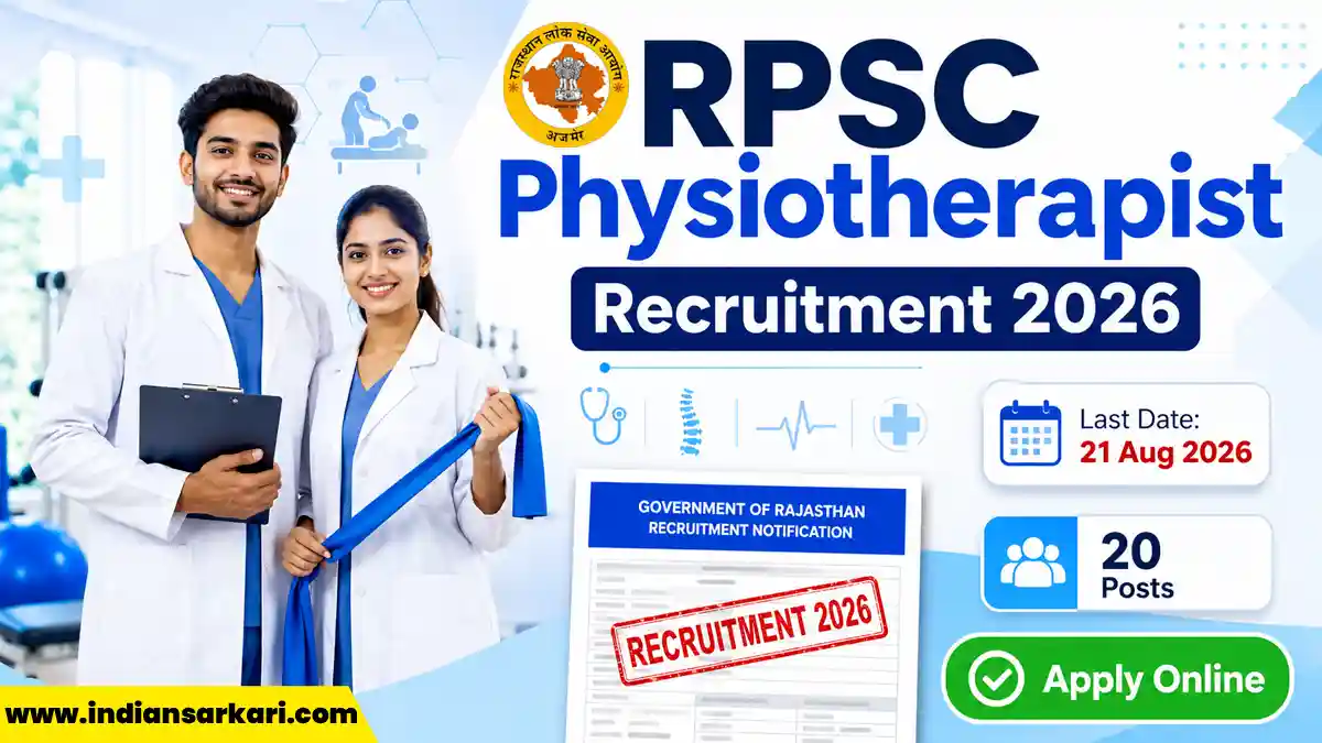 RPSC Physiotherapist Recruitment 2026