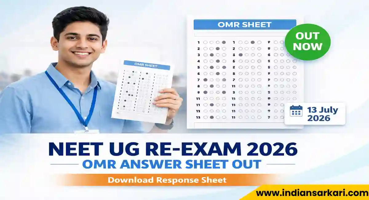 NEET UG Re Exam OMR Answer Sheet 2026